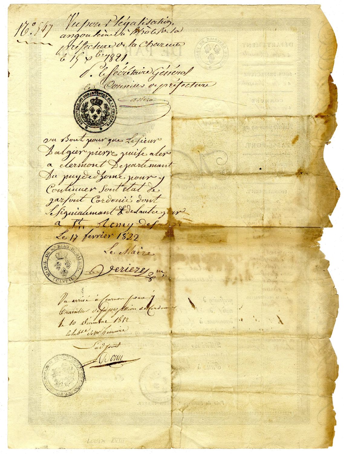ブーレーズ  Passeport Pour Le XXe Siecle 1941-44 Etat Francaise - Vichy government service Passport for the
